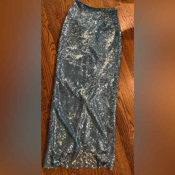 The New Arrivals by Ilkyaz Ozel - Sasha Skirt -Le Bleu Bebe - size 38- MSRP $650 - Picture 2 of 5